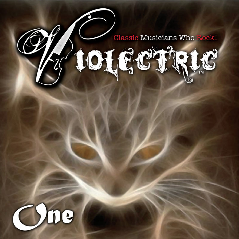 Album Cover with image of electric cat and Violectric Logo